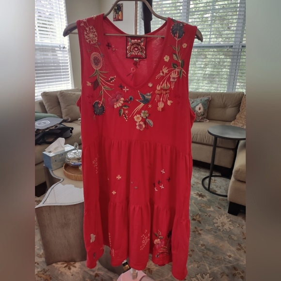 NWOT Johnny WAS Red dress - M - Picture 5 of 8